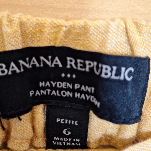 Banana Republic linen blend  Hayden pants SZ 6P - Picture 7 of 7